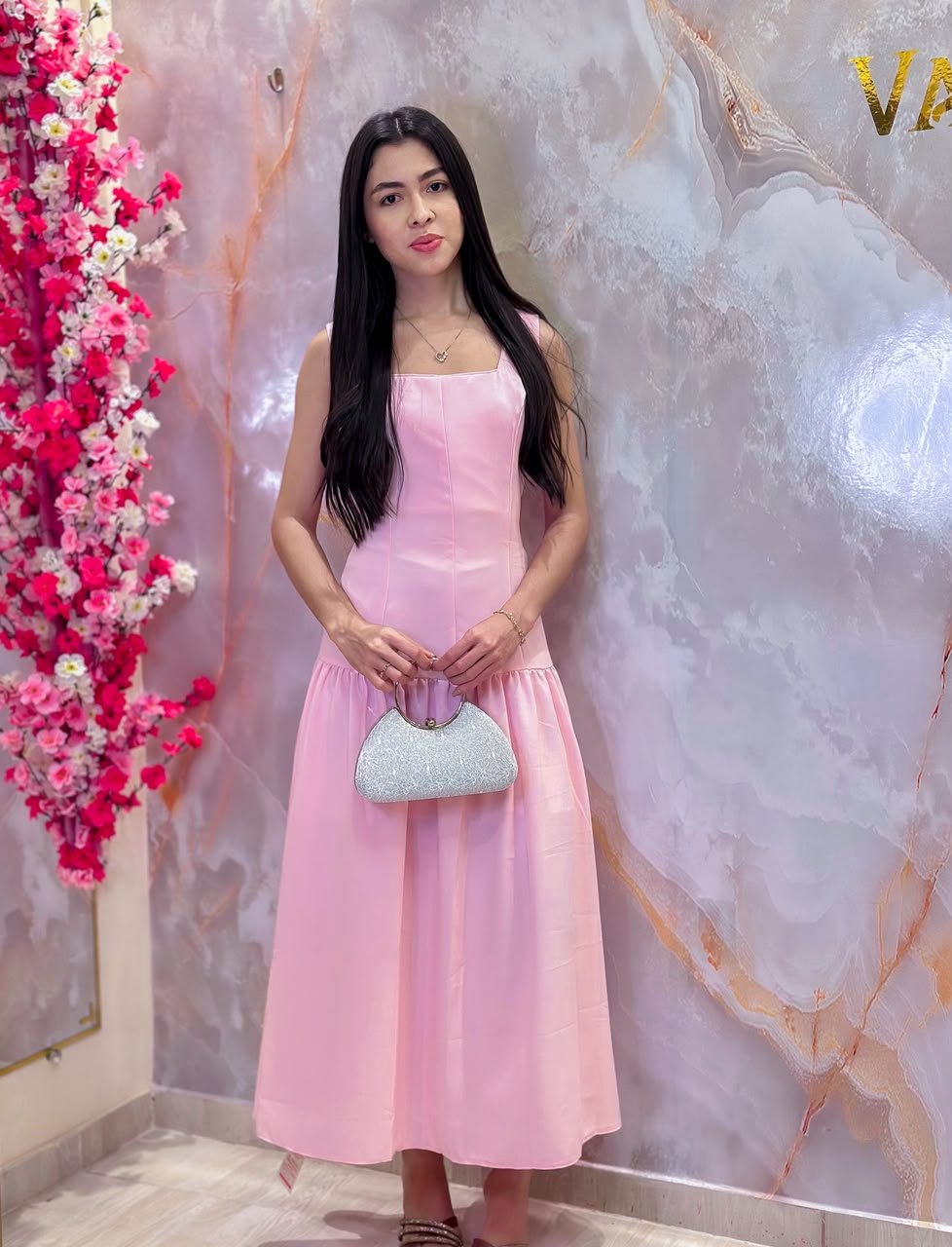 Vestido rosé longo Valorosa Store